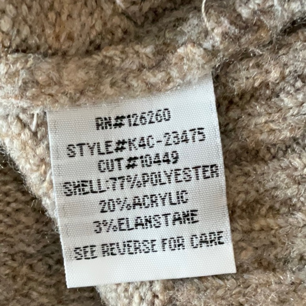 Velvet Heart Turtleneck Sweater - Tan & Gray Blend - Picture 5 of 7